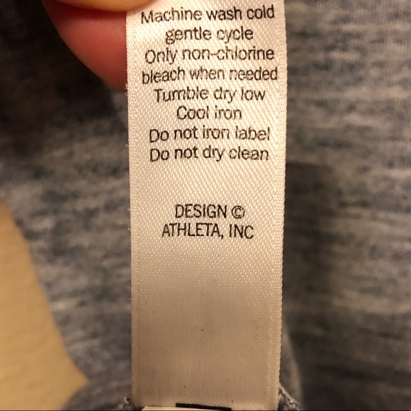 Athleta Space Dye Gray/Blue Long Sleeve Top - Picture 7 of 7